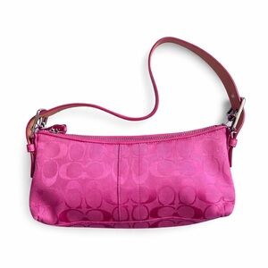 2004 Hot Pink East-West Coach Demi Soho Baguette